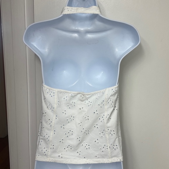 Intimately Free People Full Bloom Ivory Halter Top, Size Large, - Picture 5 of 10